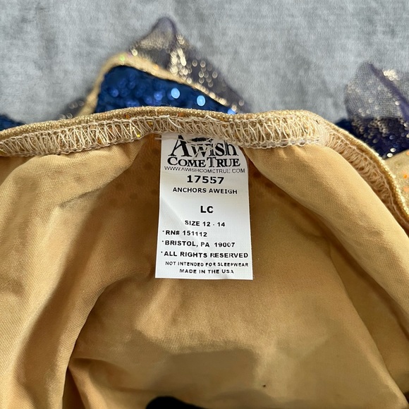 A Wish Come True: 17557 Achors Aweigh Dance Costume Uniform Navy Sailor - Picture 4 of 4